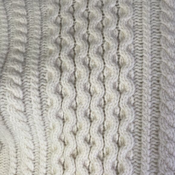 J Crew Merino Wool Shawl Collar Irish Aran Fisherman Cardigan Sweater  Men XS - Picture 14 of 16